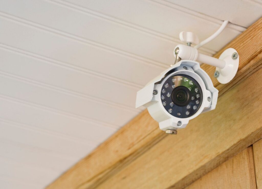 a security camera outside the home